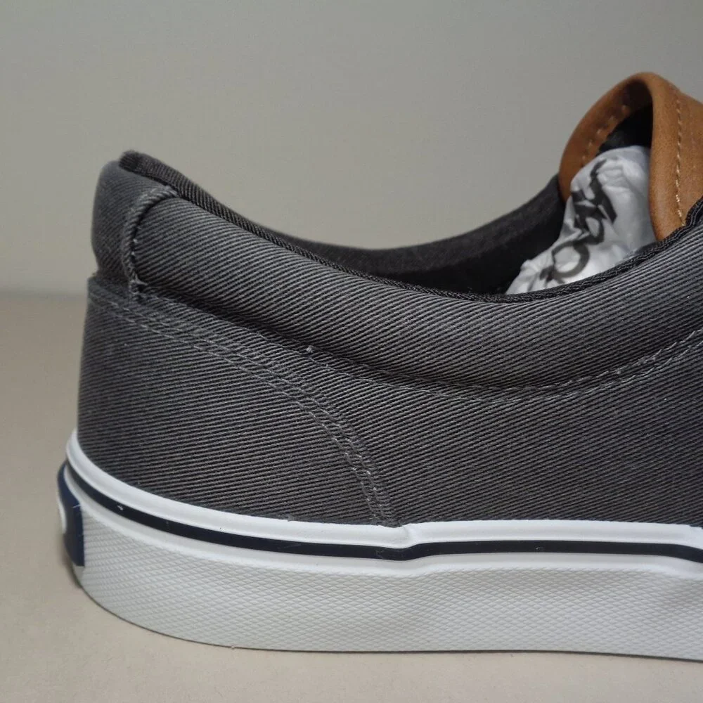 Izod Size 10 M / RANGLEY / Gray / Canvas / Casual Deck Sneakers New Men's Shoes